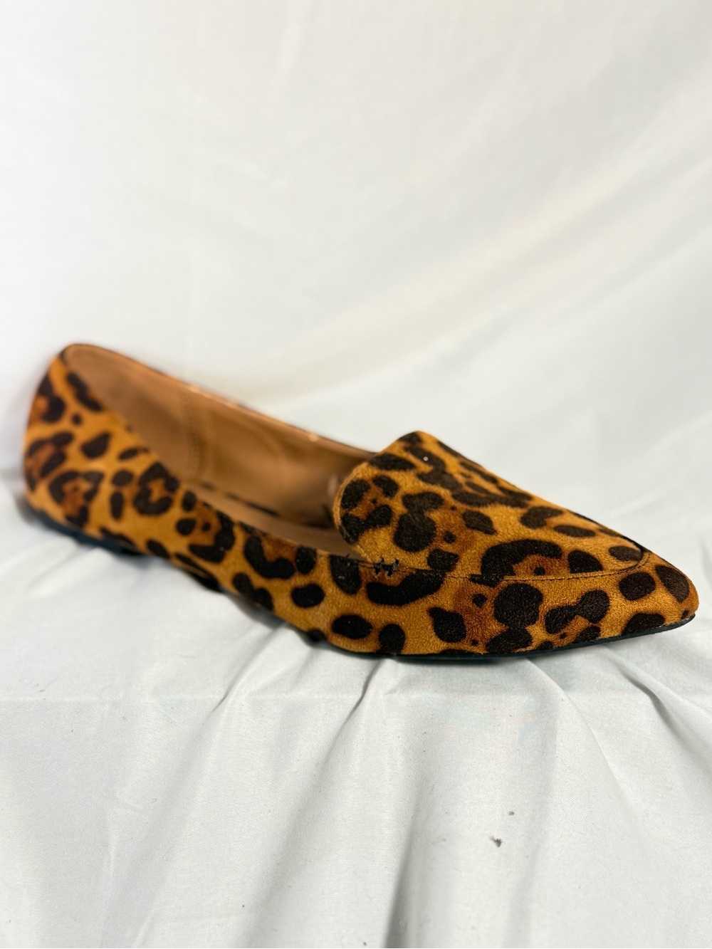 Report Elsey size 11 Leopard-Print Pointed Loafers in Brown and Black